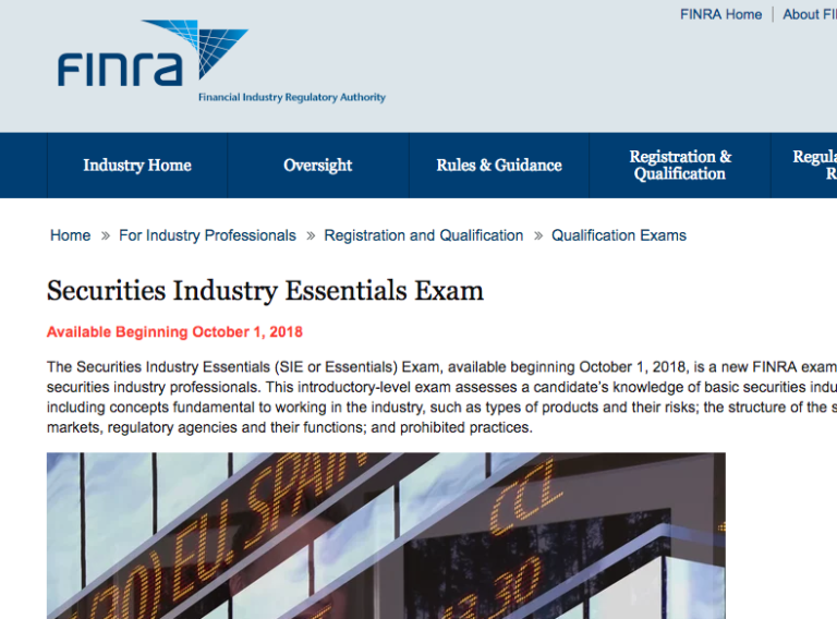 Introduction to the Securities Industry Essentials (SIE) image 1