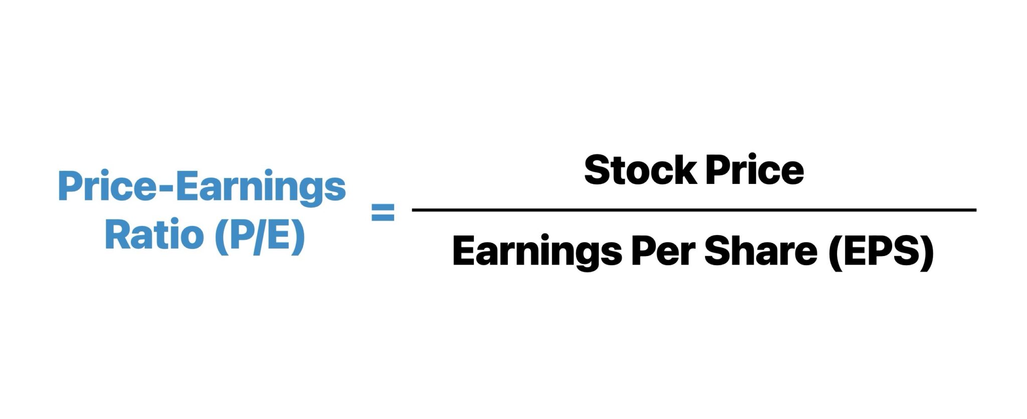 Price-Earnings Ratio Formula (P/E)