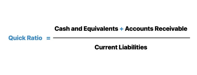Quick Ratio Formula