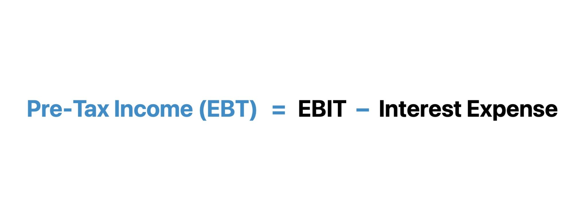 Pre-Tax Income Formula (EBT)