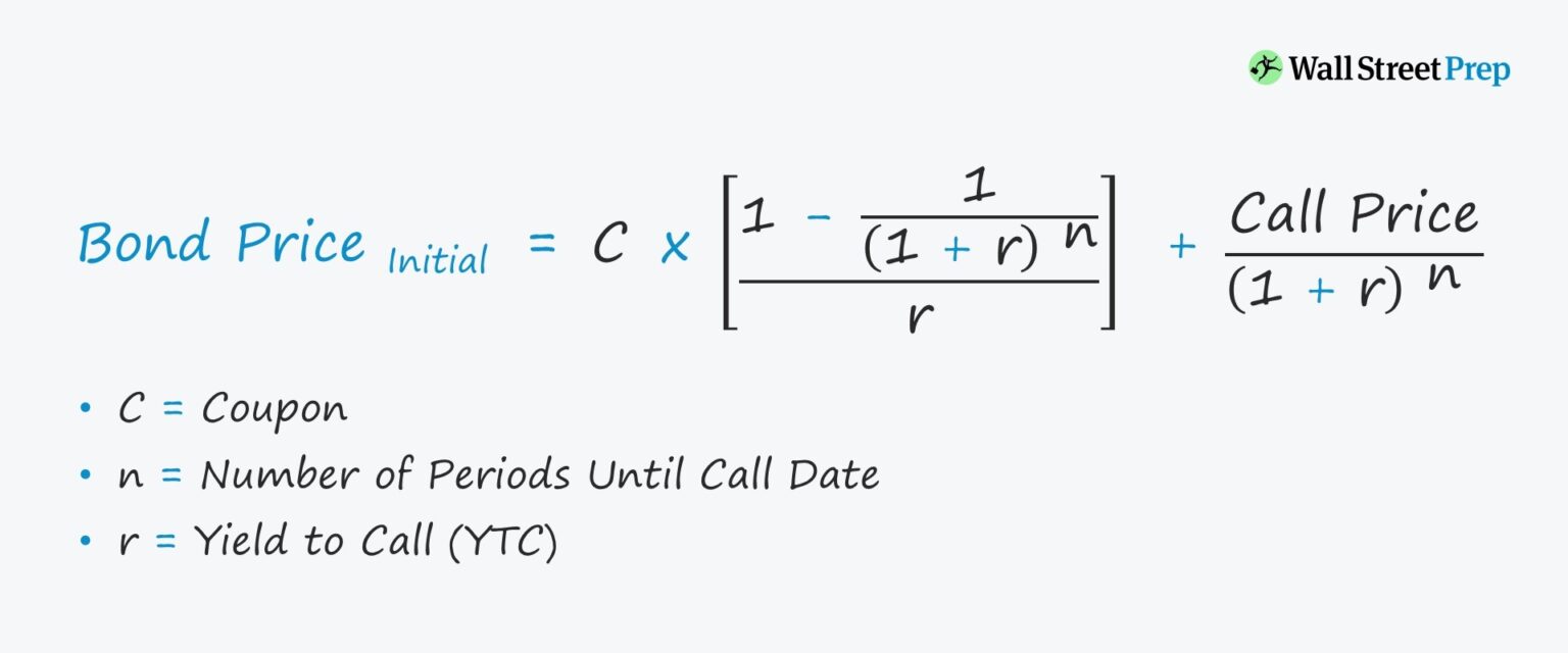 Yield to Call (YTC) Formula