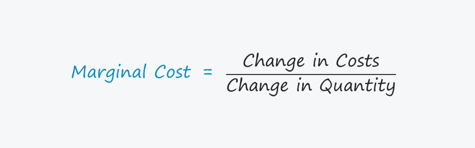 Marginal Cost Formula