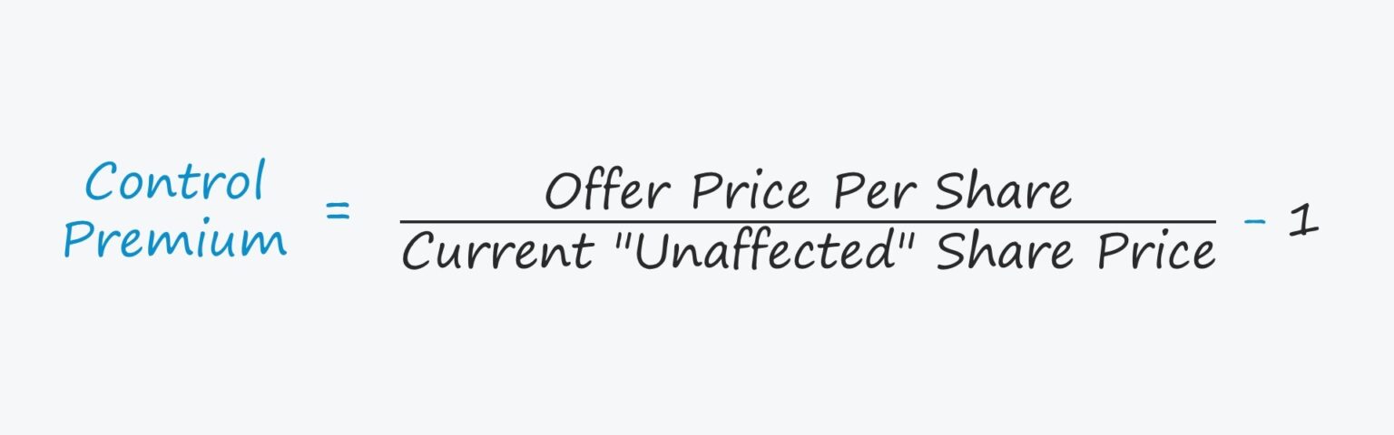 Control Premium Formula