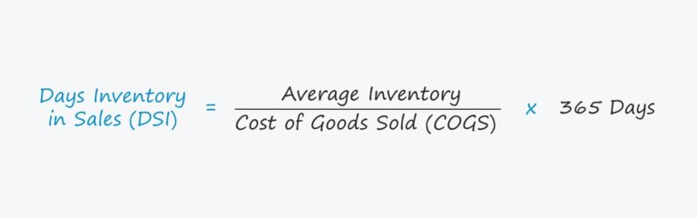 Days Sales in Inventory (DSI) Formula