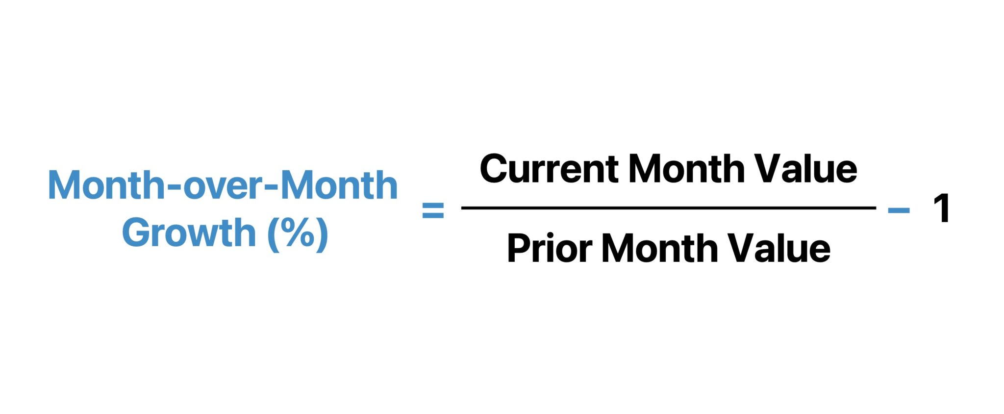 Month over Month Growth Formula