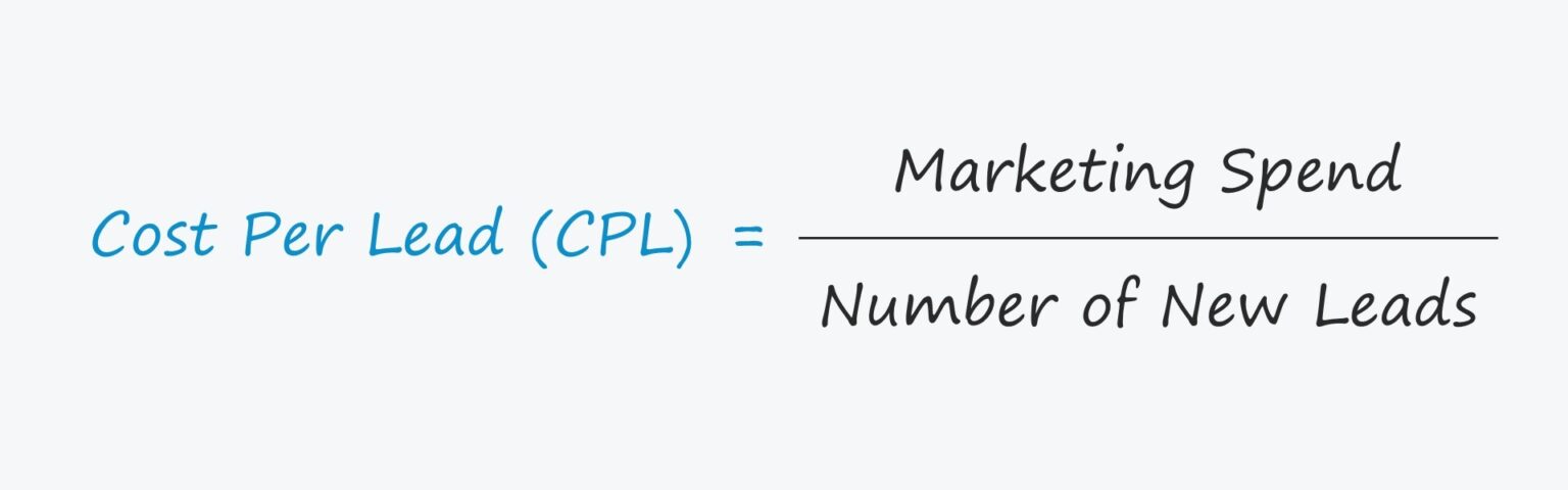 Cost Per Lead (CPL) Formula