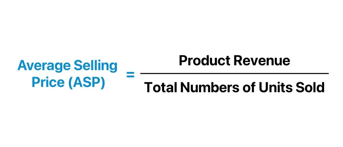 Average Selling Price Formula (ASP)