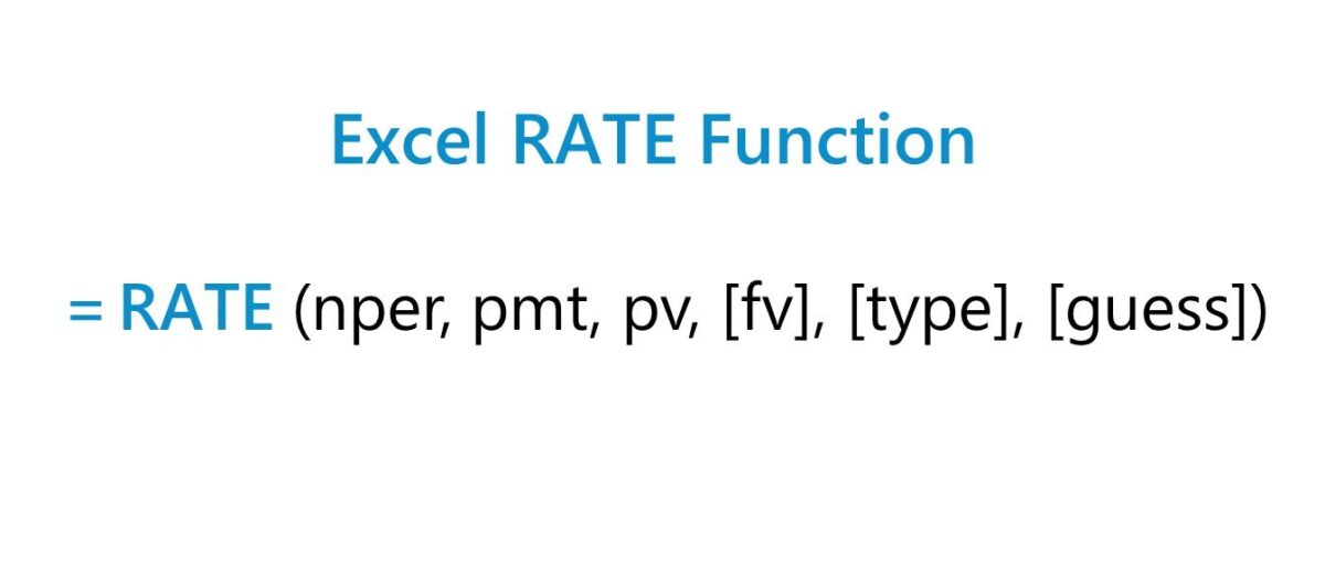 Excel RATE Function Formula