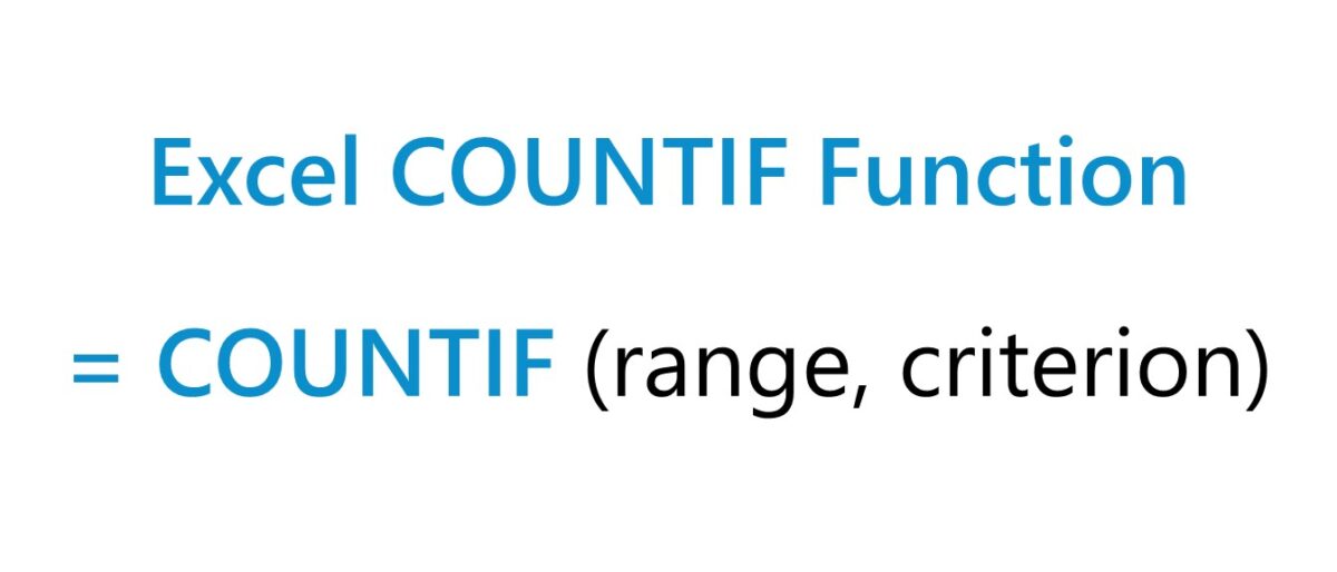 COUNTIF Function Excel Formula