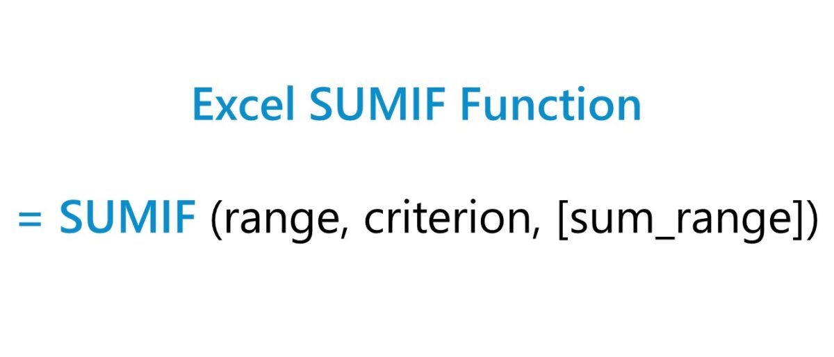 SUMIF Function Excel Formula