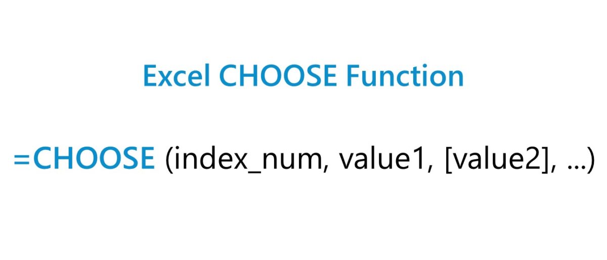 CHOOSE Function Excel Formula