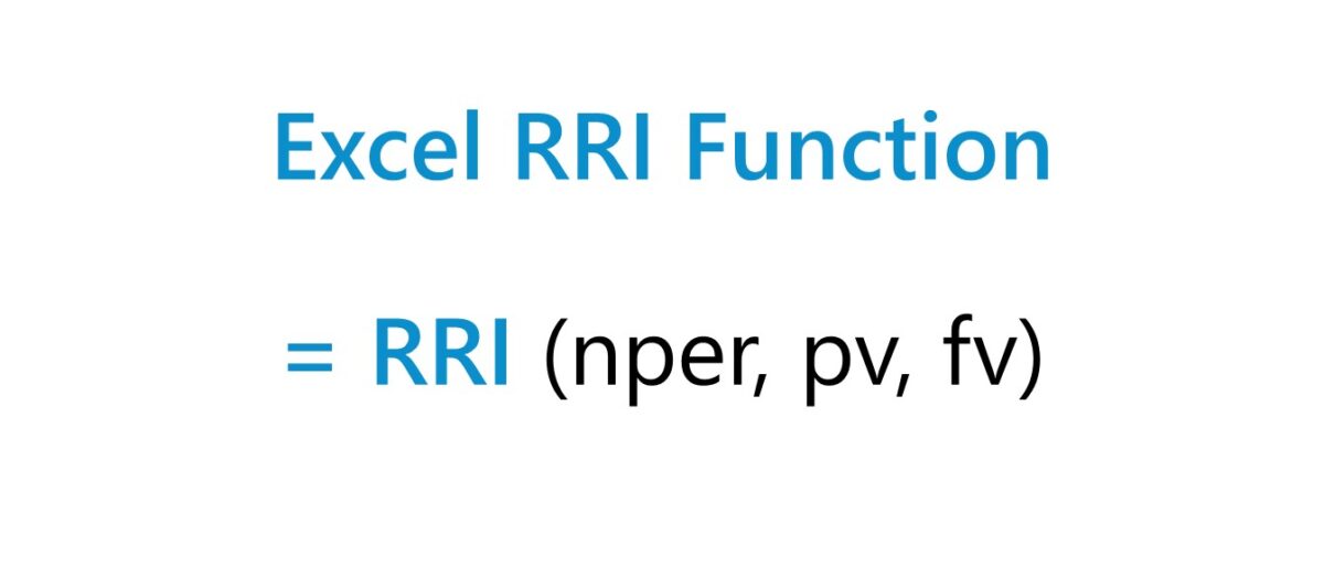 RRI Function Excel Formula