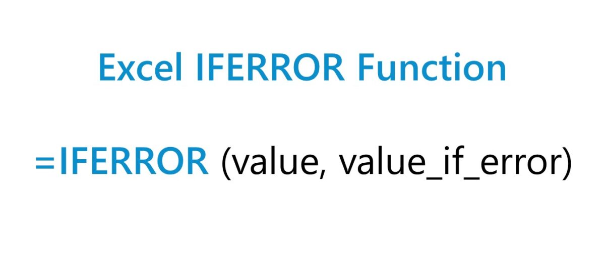 IFERROR Function Excel Formula