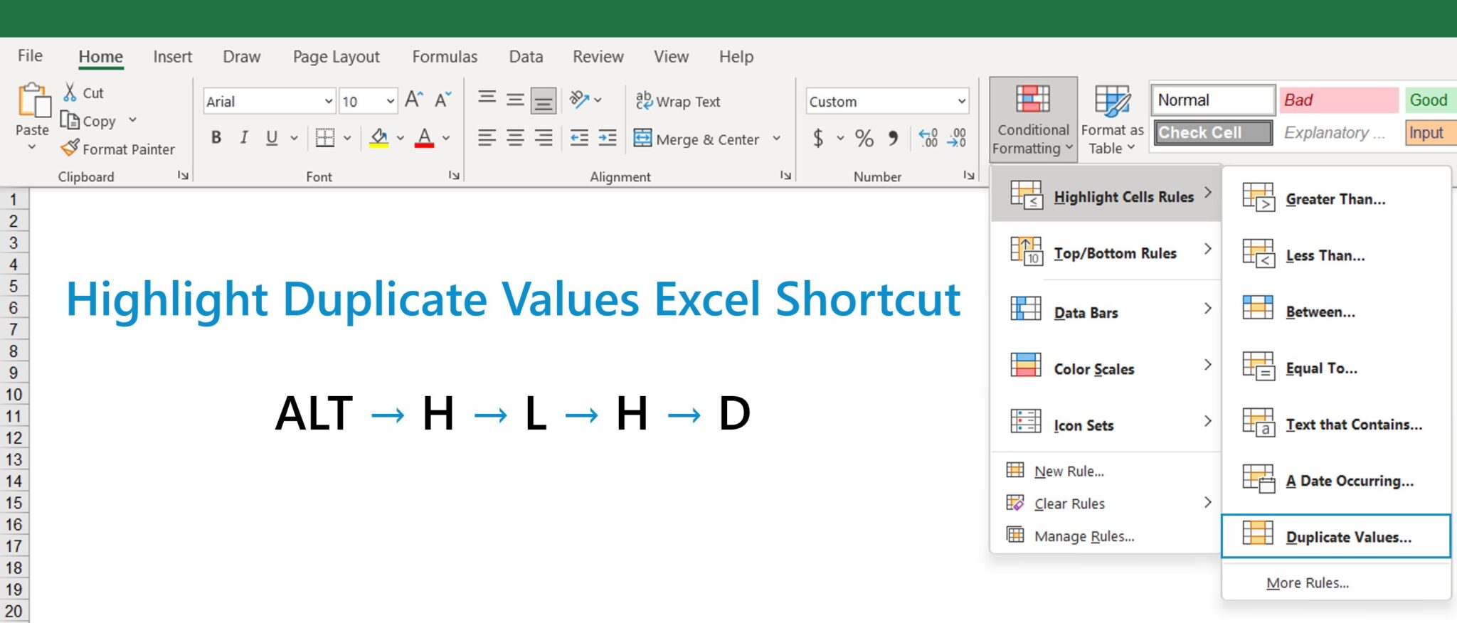 How to Highlight Duplicate Values in Excel (Shortcut)