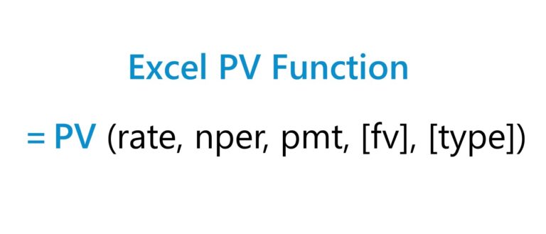 PV Function in Excel
