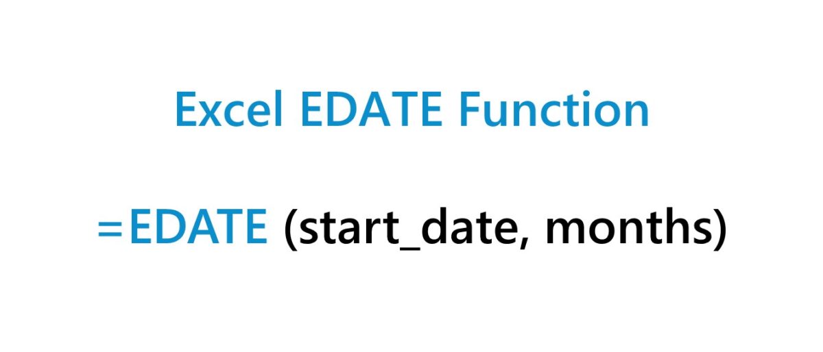 EDATE Function in Excel Formula Syntax