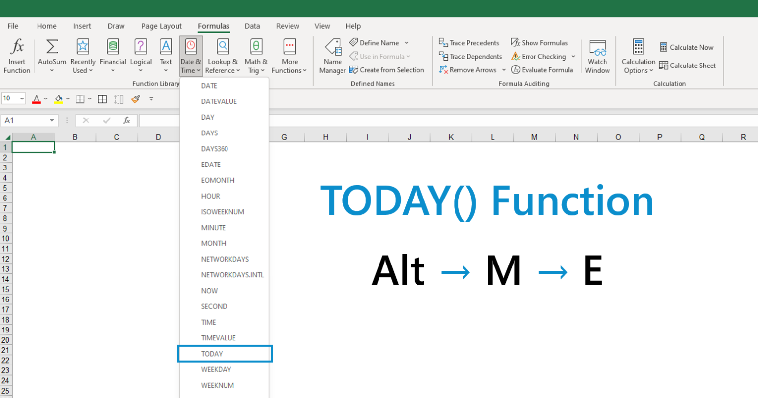TODAY() Function Shortcut