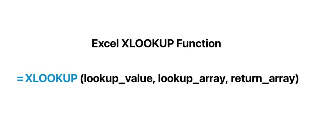 Excel XLOOKUP Function Formula