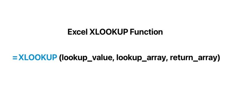 Excel XLOOKUP Function Formula