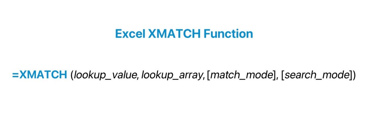 Excel XMATCH Function Formula