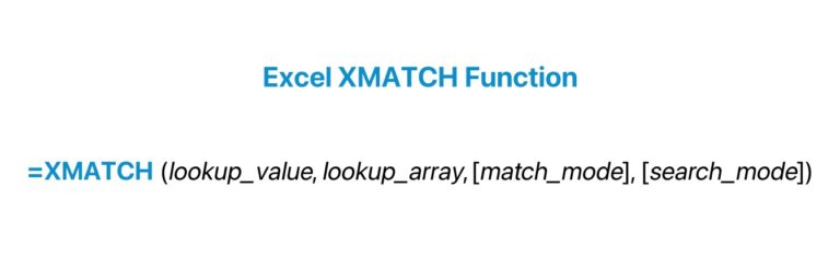 Excel XMATCH Function Formula
