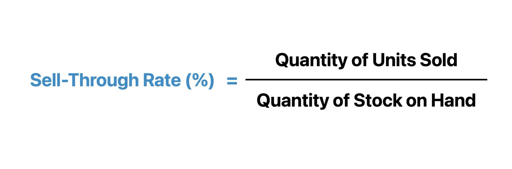 Sell-Through Rate Formula