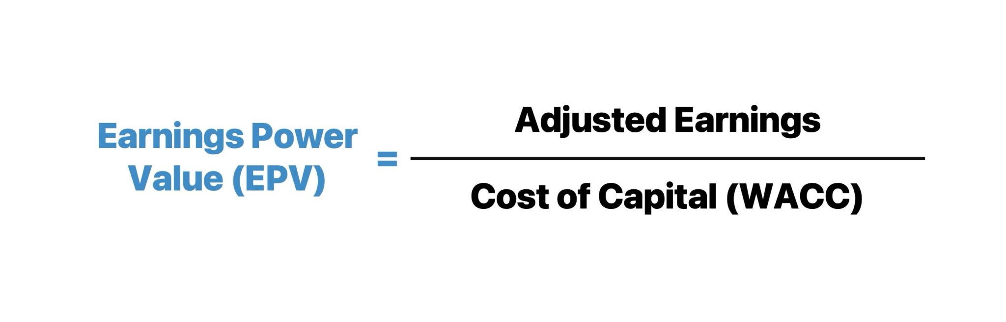 Earnings Power Value Formula (EPV)