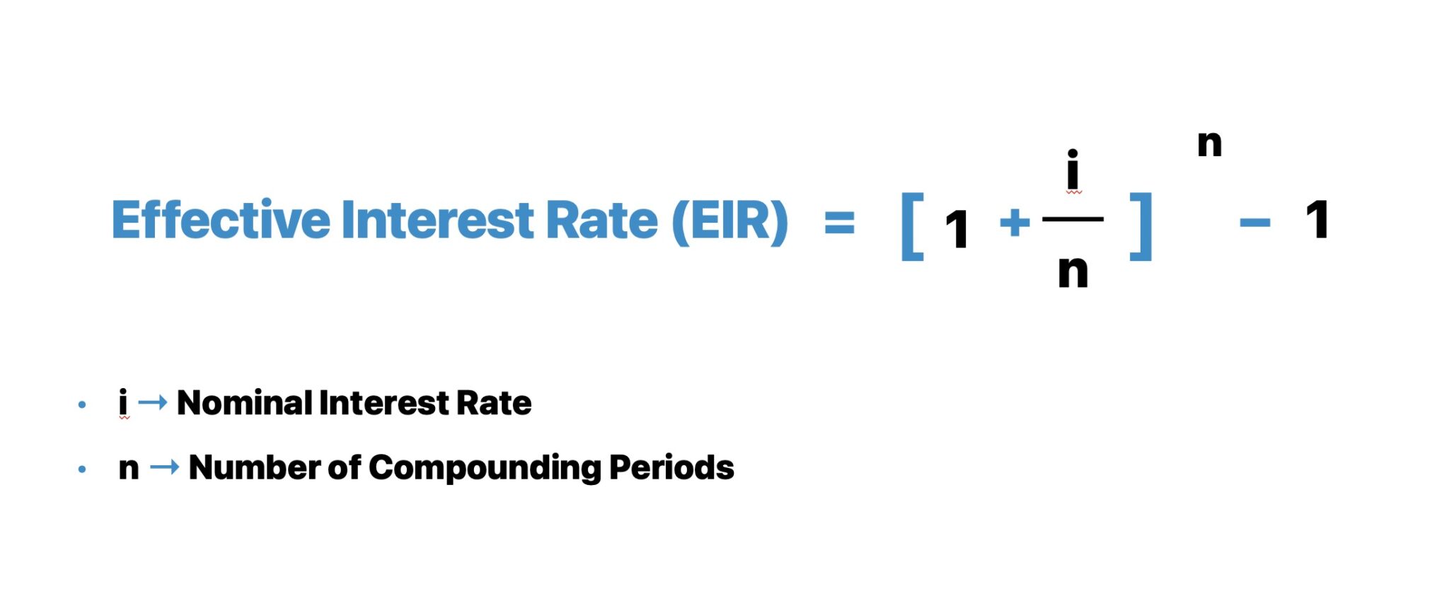 Effective Interest Rate Formula