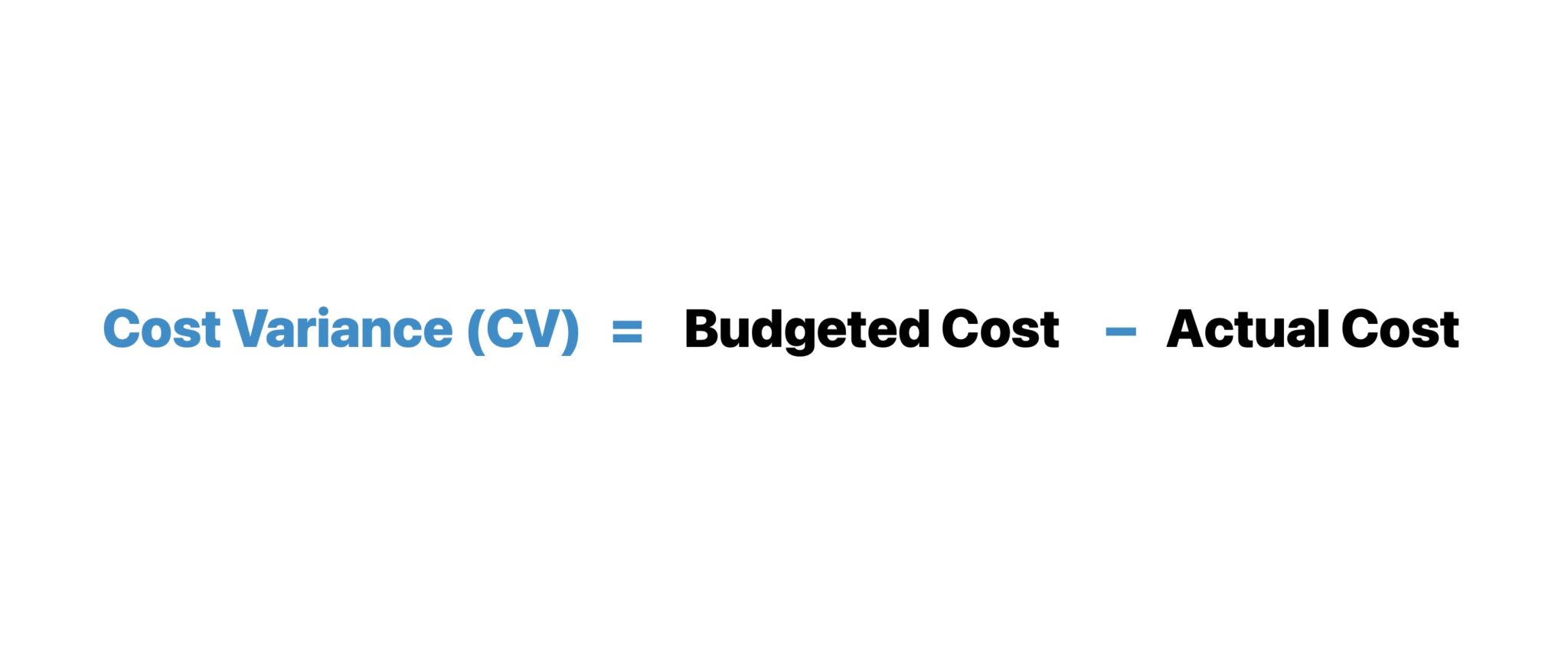 Cost Variance Formula